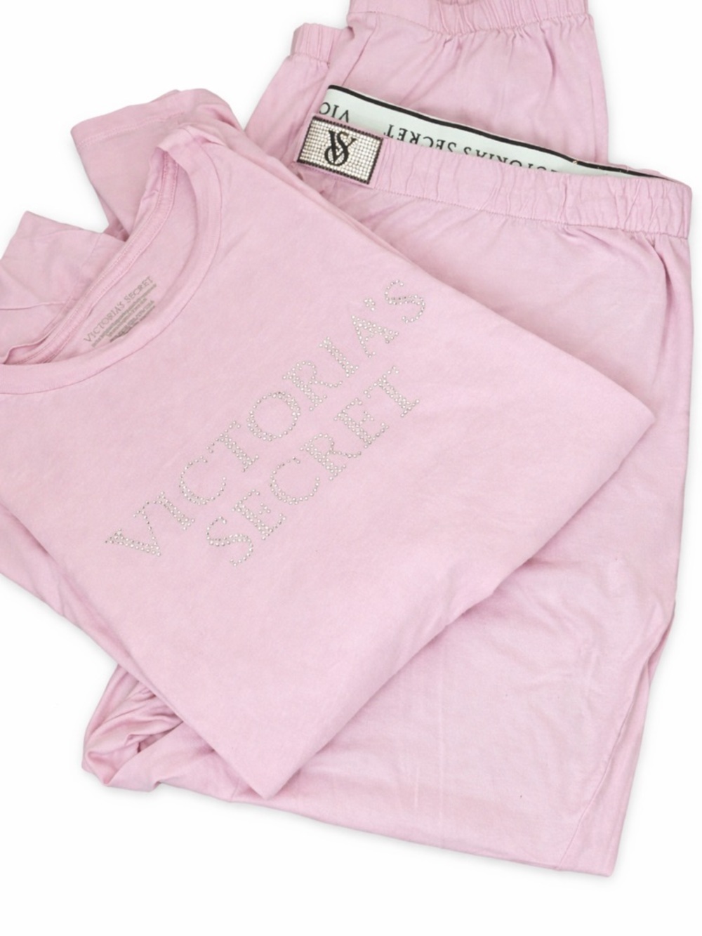 Victoria’s Secret Pink Pajama Set 2XL Rhinestone Logo Lounge